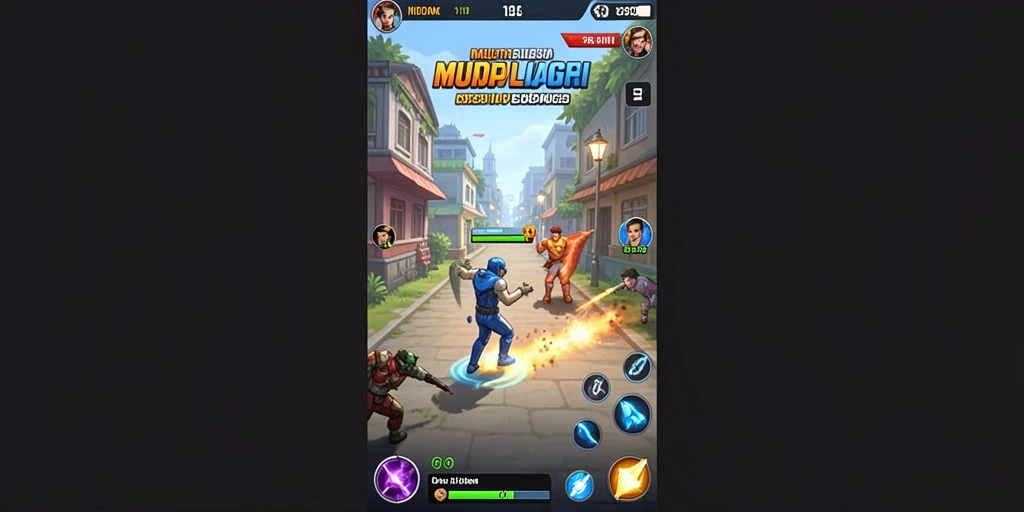 Screenshot menampilkan pertarungan epik dengan efek grafis yang menawan.