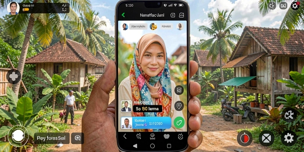 Screenshot menunjukkan karakter yang siap bertanding di lapangan hoki.