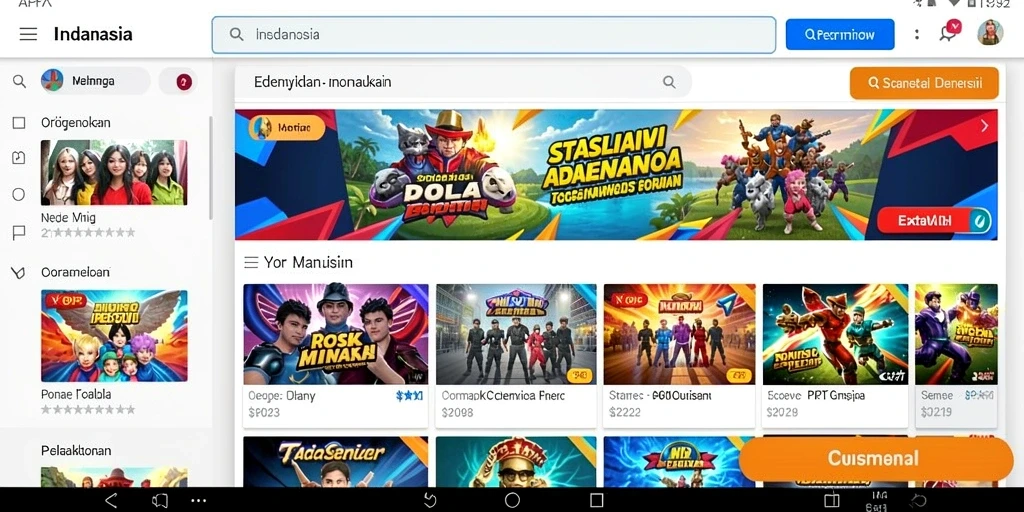 Tampilan antarmuka aplikasi yang menarik dan mudah dipahami.